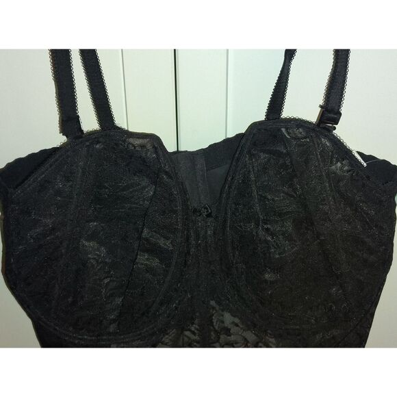 NWT Goddess Black Lace Bustier 50F Plus Size Bridal Lingerie Underwire Corset - Picture 8 of 9